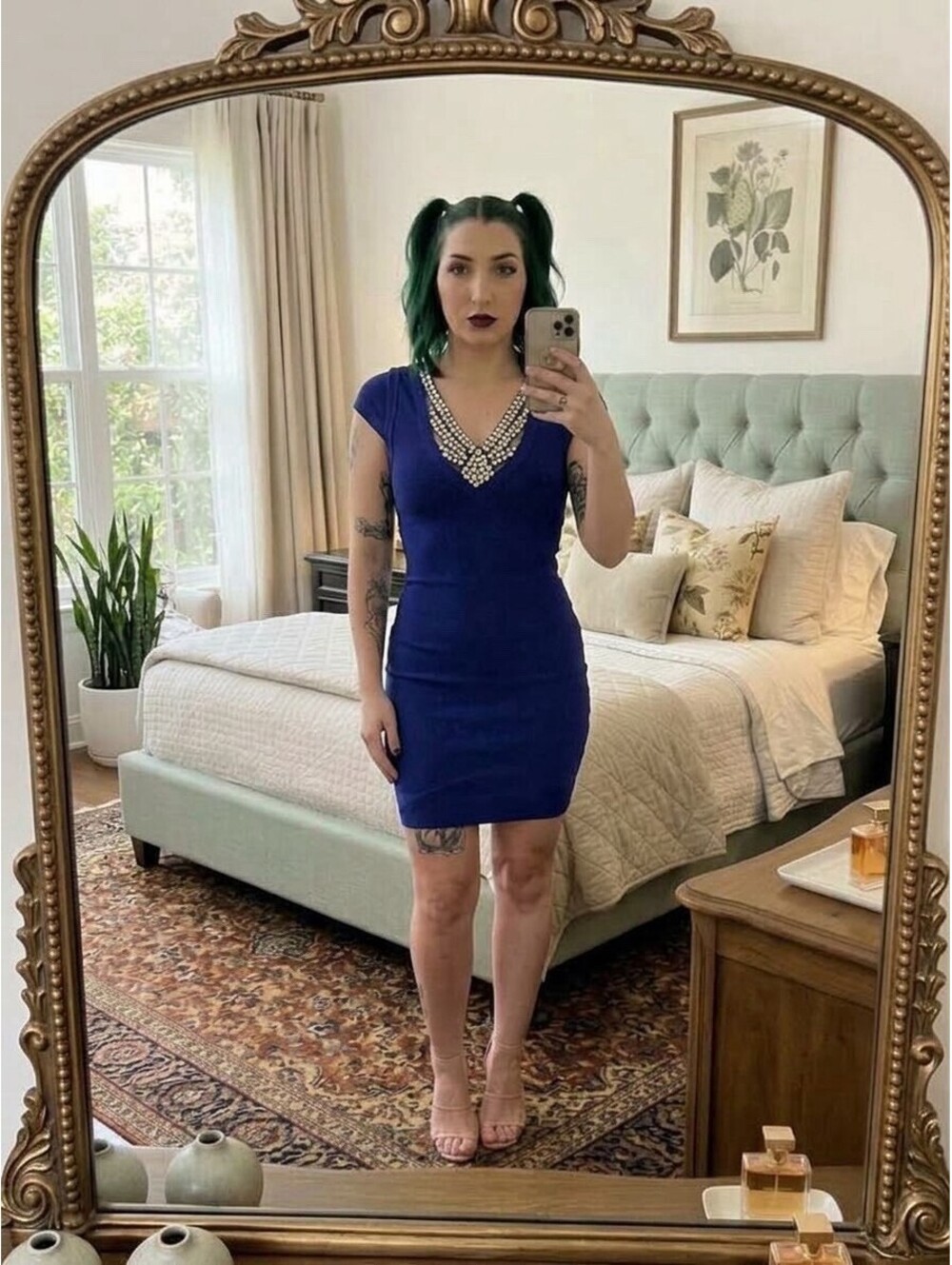 NWT WOW Couture Royal Blue Bandage Bodycon Dress Size S Rhinestone
